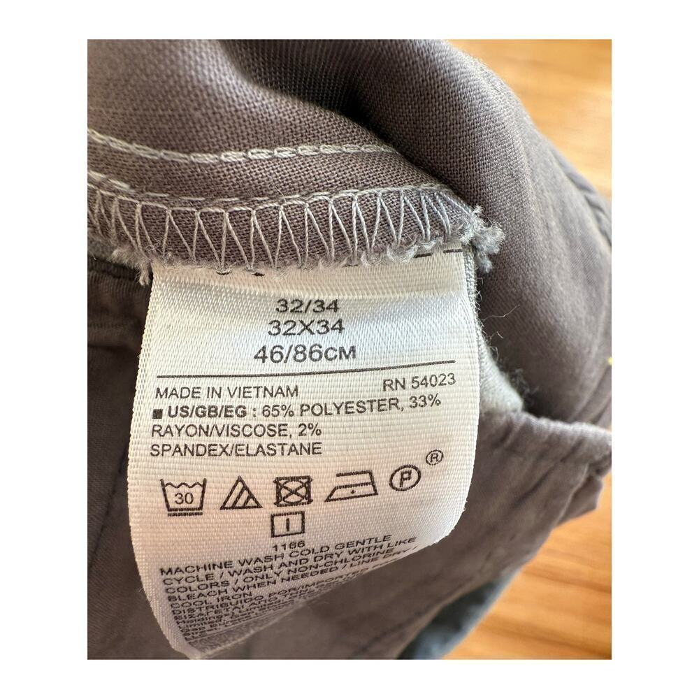 GAP Men's Gray Slim Fit Trouser Dress Pants Size 32 x 34 Career Office Work - Picture 6 of 8